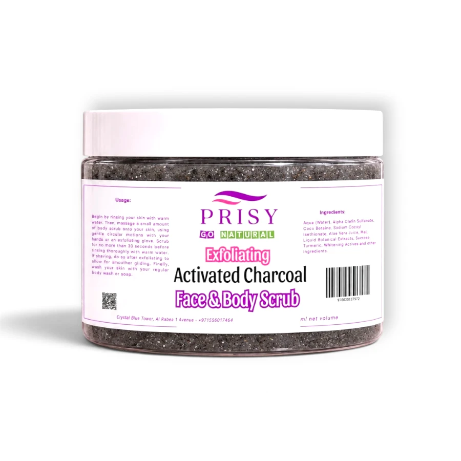 Activated Charcoal Exfoliating Face & Body Scrub